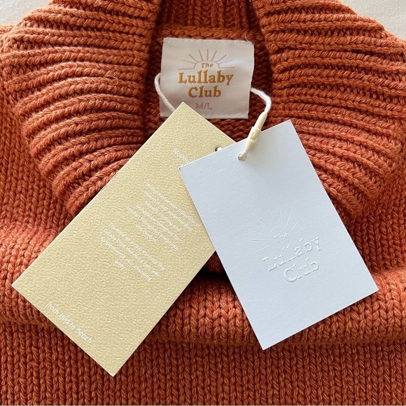 The Lullaby Club Sarah Chunky Knit Shorts + Jumper in Burnt Orange - Picture 8 of 16